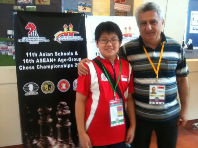 ROYALCHESS student with Coach Tigran