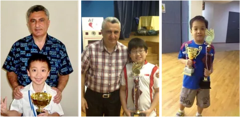 Coach Tigran with his students in Singapore