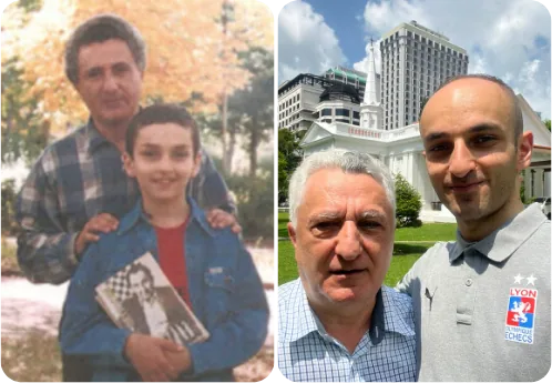 Grandmaster Samvel Ter-Sahakyan with Coach Tigran